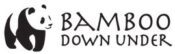 Bamboo Down Under logo with panda graphic